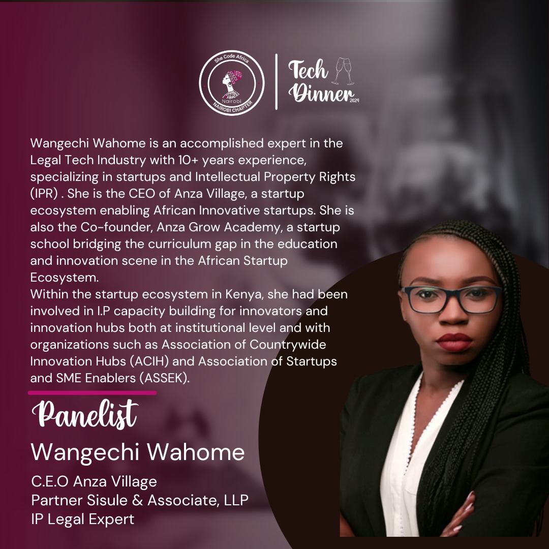 SCA-Nairobi (@scanairobi) on Twitter photo Wangechi is more than an expert in legal tech,she's a change maker running <a href="/AnzaVillage/">Anza Village</a>
With over a decade of experience in IP, she's a guiding light for startups, helping innovators protect their ideas & turn them into impactful ventures while prepping founders to scale Wangechi is more than an expert in legal tech,she's a change maker running <a href="/AnzaVillage/">Anza Village</a>
With over a decade of experience in IP, she's a guiding light for startups, helping innovators protect their ideas & turn them into impactful ventures while prepping founders to scale
