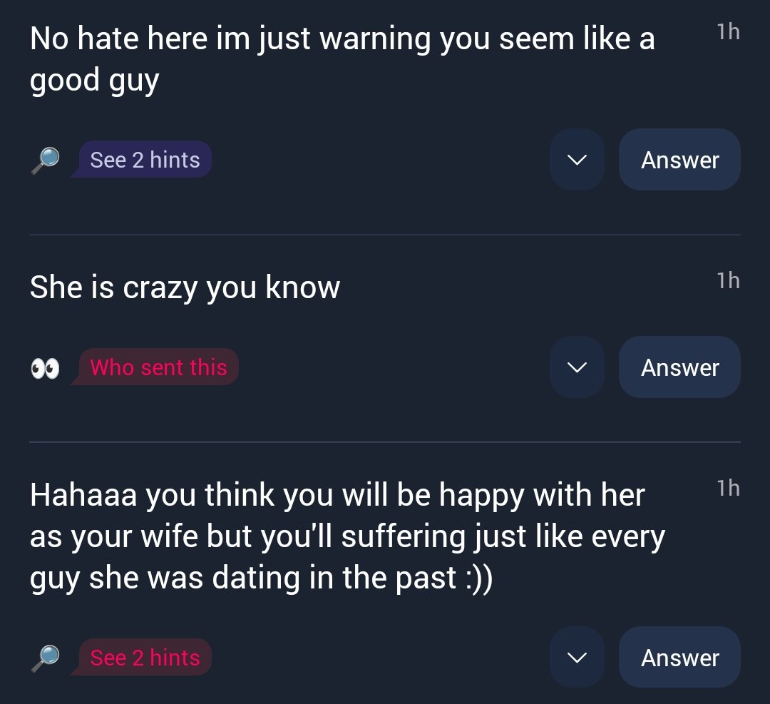 memayurayu's tweet photo. https://t.co/JvK2NEdEnb : To whoever sent these messages to my partner, thank you for the compliments. I do want to make men suffer. 😉 

Anyway, babi ni lucu sangat. Why don't you say that to my face? I might blush. Kalau nggak berani ngomong langsung then sit the fuck down. https://t.co/4l5UzNbcJa