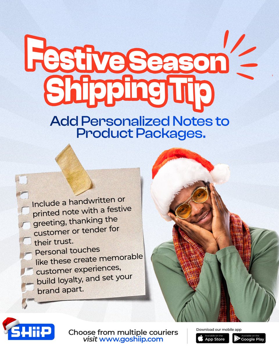 go_shiip's tweet photo. A simple, thoughtful gesture can make all the difference. 
Adding personalized notes to your product packages shows your customers that they are not just a transaction, they are valued partners in your journey.

We’ll ensure your packages get to your customers on time and safely. https://t.co/z710NeNhZK