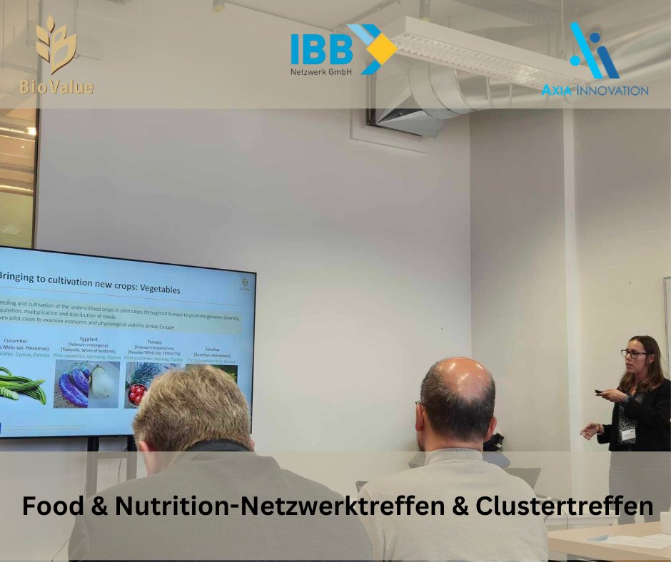 🌱 Last week, AXIA proudly represented #BioValue at the Food &amp; Nutrition-Netzwerktreffen in Munich! AXIA showcased pilot cases &amp; innovative dishes made from underutilized crops—paving the way for a more sustainable future. 🌍🍴 #FoodInnovation #Biotechnology #Sustainability