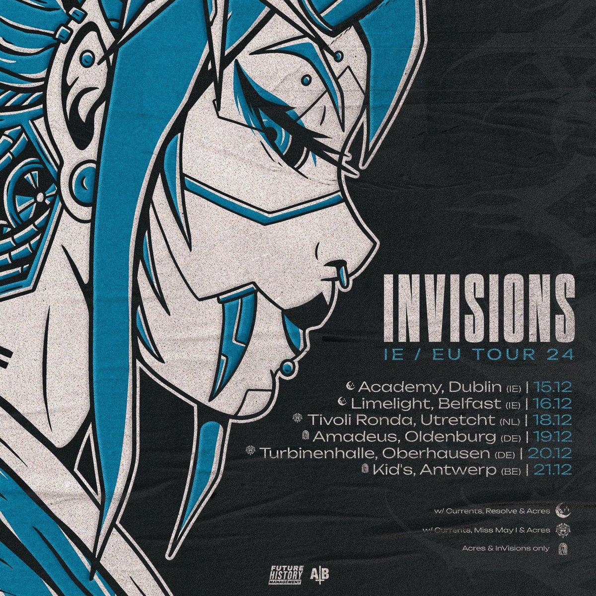 IE/EU friends, who's coming to get wild next week?! 🇮🇪🇳🇱🇩🇪🇧🇪

Catch us rolling into the holidays with <a href="/CurrentsCT/">Currents</a>, <a href="/missmayiband/">Miss May I</a>, <a href="/resolveoff/">Resolve</a> &amp; <a href="/acresuk/">Acres</a> from Sunday in Dublin! 

Tickets Available At:
InVisionsOfficial.com/tour

iV