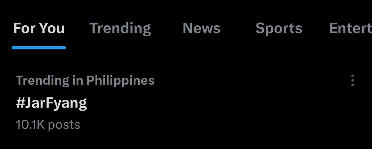 DonutandKiss_07's tweet photo. Trending na, nasa For You!!! Ilabas natin sa Philippine Trends!! Wag kakalimutan ang hashtag natin, every tweet!! 

 #JarFyang https://t.co/Y2R42llaF2