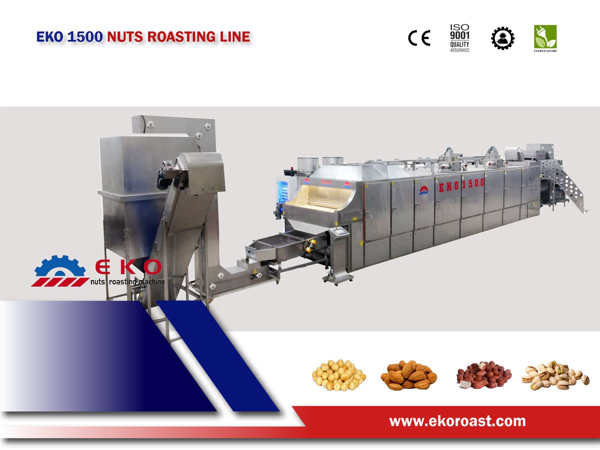 ekoroast's tweet image. EKO 1500 Nut Roasting Line can roast all kinds of nuts and kernels 1500kg per hour.
ekoroast.com
sales@ekoroast.com
#nutroaster #nutsroastingmachine الفواكه_الجافة #nuts #eko #ekoroast #nutroastingmachines #кешью  #تحميص الفول السوداني #تحميص_اللب #تحميص_الفستق #