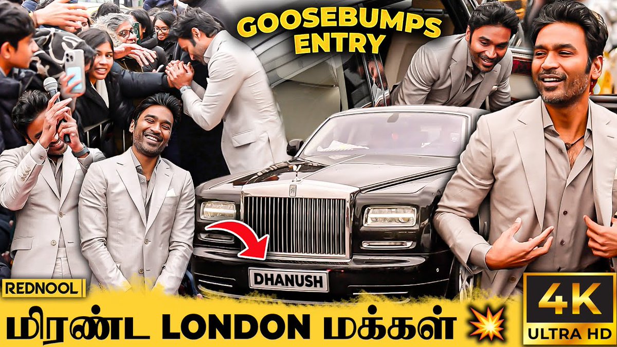 RednoolOfficial's tweet photo. Dhanush's Never Seen Before Entry in Rolls Royce💥London Fans Thunderous Response❤️🔥Kokki Kumar Vibe | Rednool
▶️https://t.co/StouRP26yA
#Dhanush #London #saravanabhavan #dhanushkraja #actor #Raayan #asuran #VIP #Dhanshfans #dhanushveriyan #dhanushlove #Dhanushsongs #dhanush #idlykadai #nayanthara #saravanabhavan