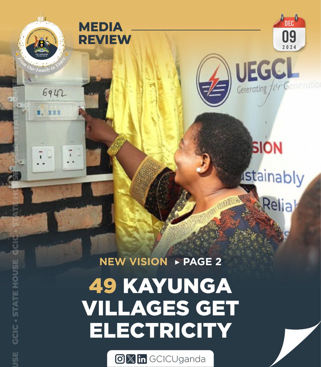 kibirigeYusu's tweet photo. The government has given free electricity connections to 49 villages surrounding Isimba hydrol plant through the community development action plan.
#Isimba,Uedcl Umeme Ministry of energy https://t.co/Uwu31h5Ree