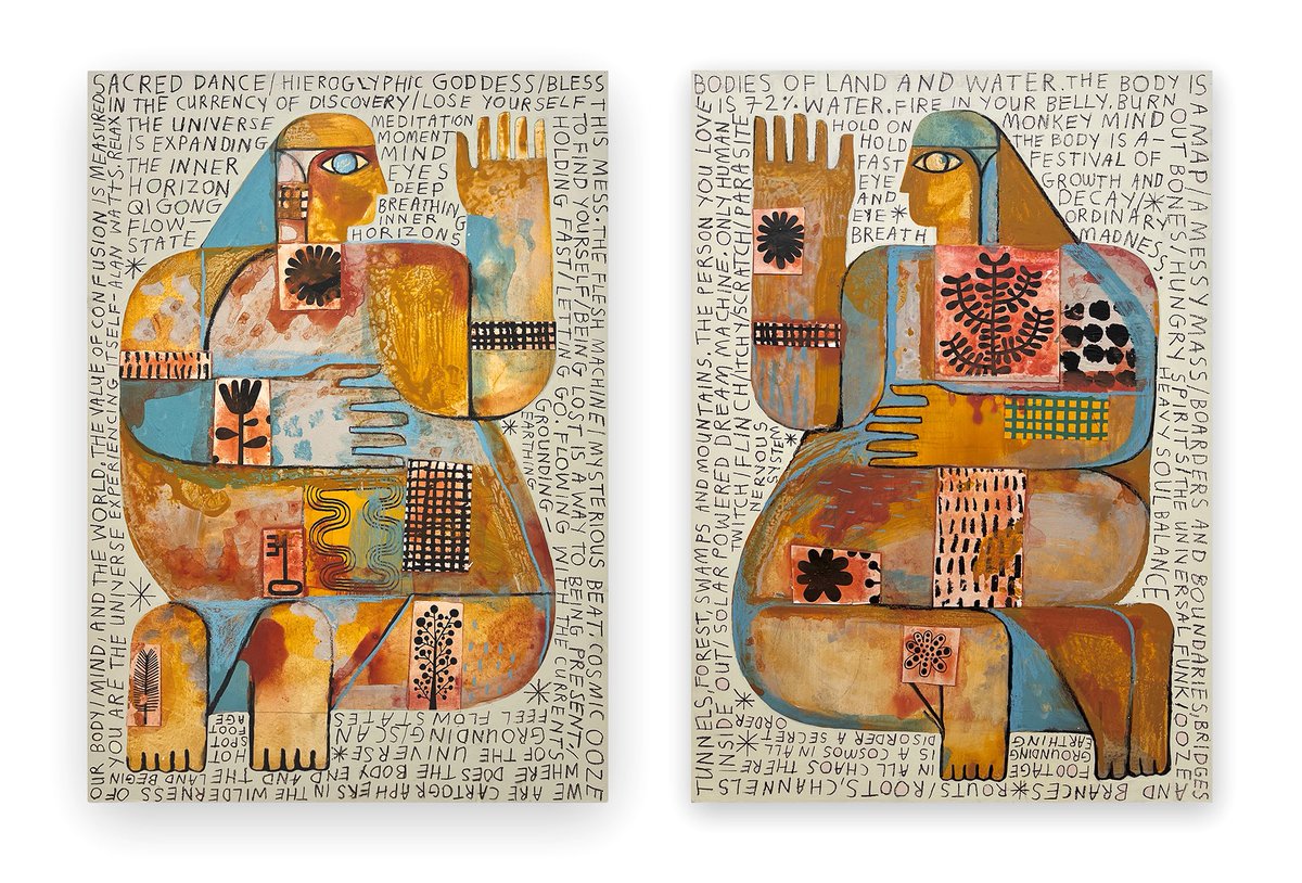 The Inner Horizon (1+2)
Mixed paint, pastel, charcoal and collage on wood
59 x 42cm. 2024. Currently on display at @bsmtspace for their Block Party group exhibition, on in london u til January 19th. 2025. #davidshillinglaw #bsmtspace