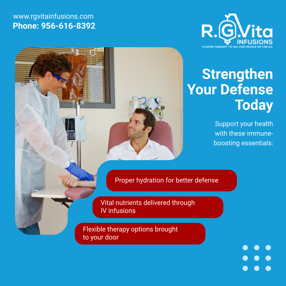 soul_touch00's tweet photo. Elevate your health with IV therapy and hydration. Boost your immunity and experience flexible therapy services at home. Start improving your wellness today!

#RioGrandeValleyTexas #MobileIVTherapy #StayHealthy #HealthBoost #StayStrong https://t.co/ursBQWBYSM