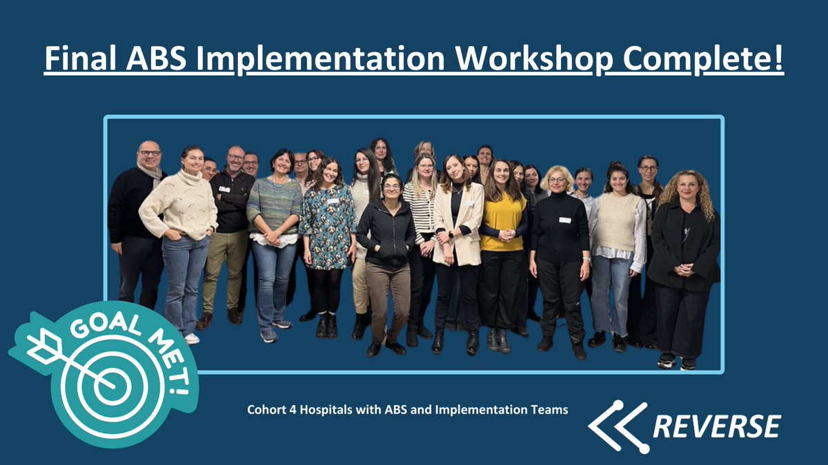 🔓New achievement unlocked!
Completion of the workshops marks a major milestone for the project - all participating hospitals &amp; active cohorts have now received both their #IPC  &amp; #ABS implementation intervention training.
👀Read the full report bit.ly/4ioPgro
#ImpSci
