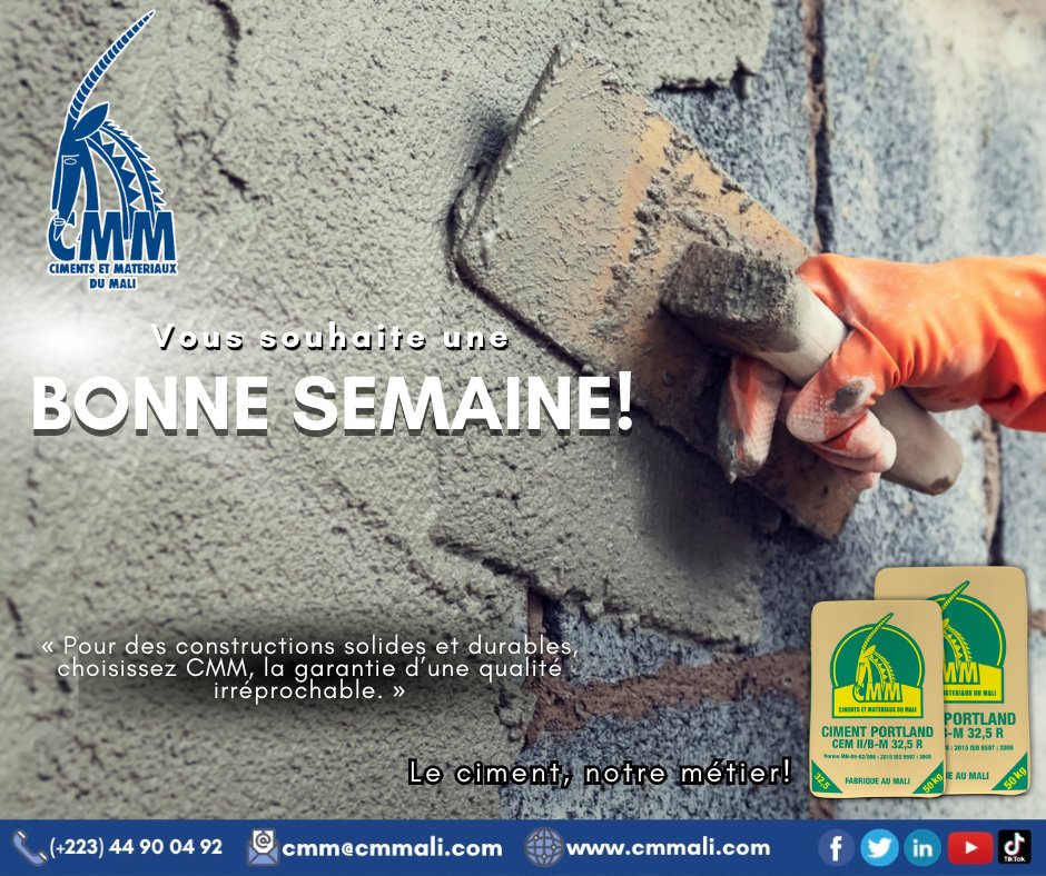 Ciments et Matériaux du Mali (CMM SA) (@cimentscmm) on Twitter photo 