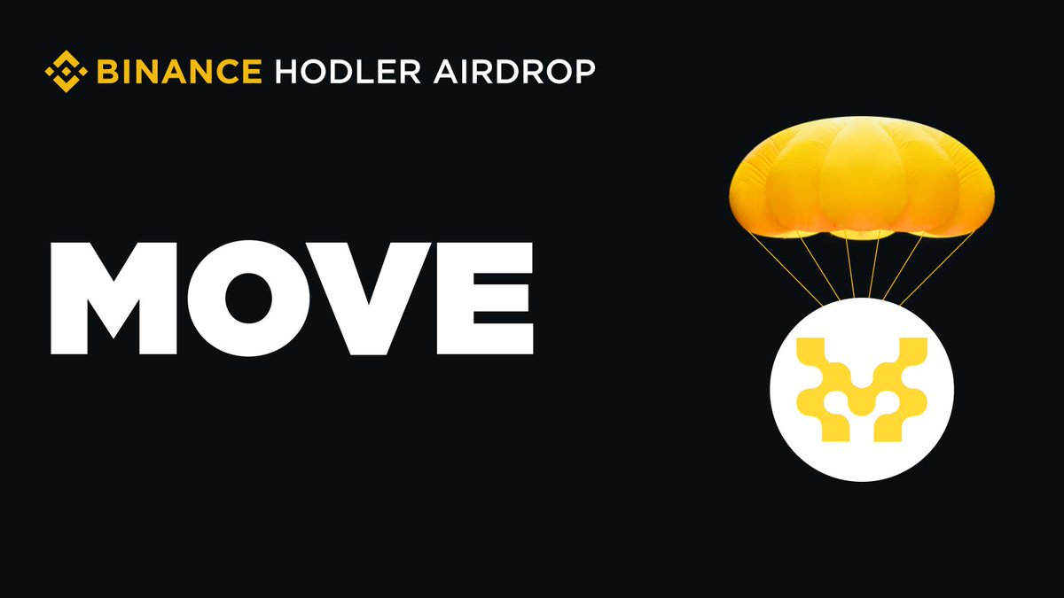 #Binance is excited to announce the third project Movement (MOVE) on HODLer Airdrops. 

The Airdrop page will be available on the Binance Airdrop Portal in 5 hours. Plus, this token will be listed on Binance soon!

👉 binance.com/en/support/ann…