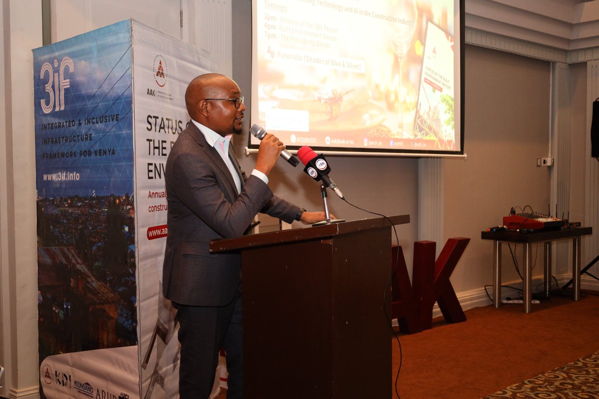 Arch_KE's tweet photo. We were honored to have had Arch Martin Tairo Maseghe, the CECM of Public Works, Infrastructure, Housing and Energy at Taita Taveta County, join us at the Release of the Status of the Built Environment (SBE) 2024 Report.

He gave insights on the challenges that counties face in Development Control, for instance: Budgetary Constraints and Overlapping of Roles between counties and organizations such as KERRA and KURA.

Thank you for being with us.

#aaksberealease2024