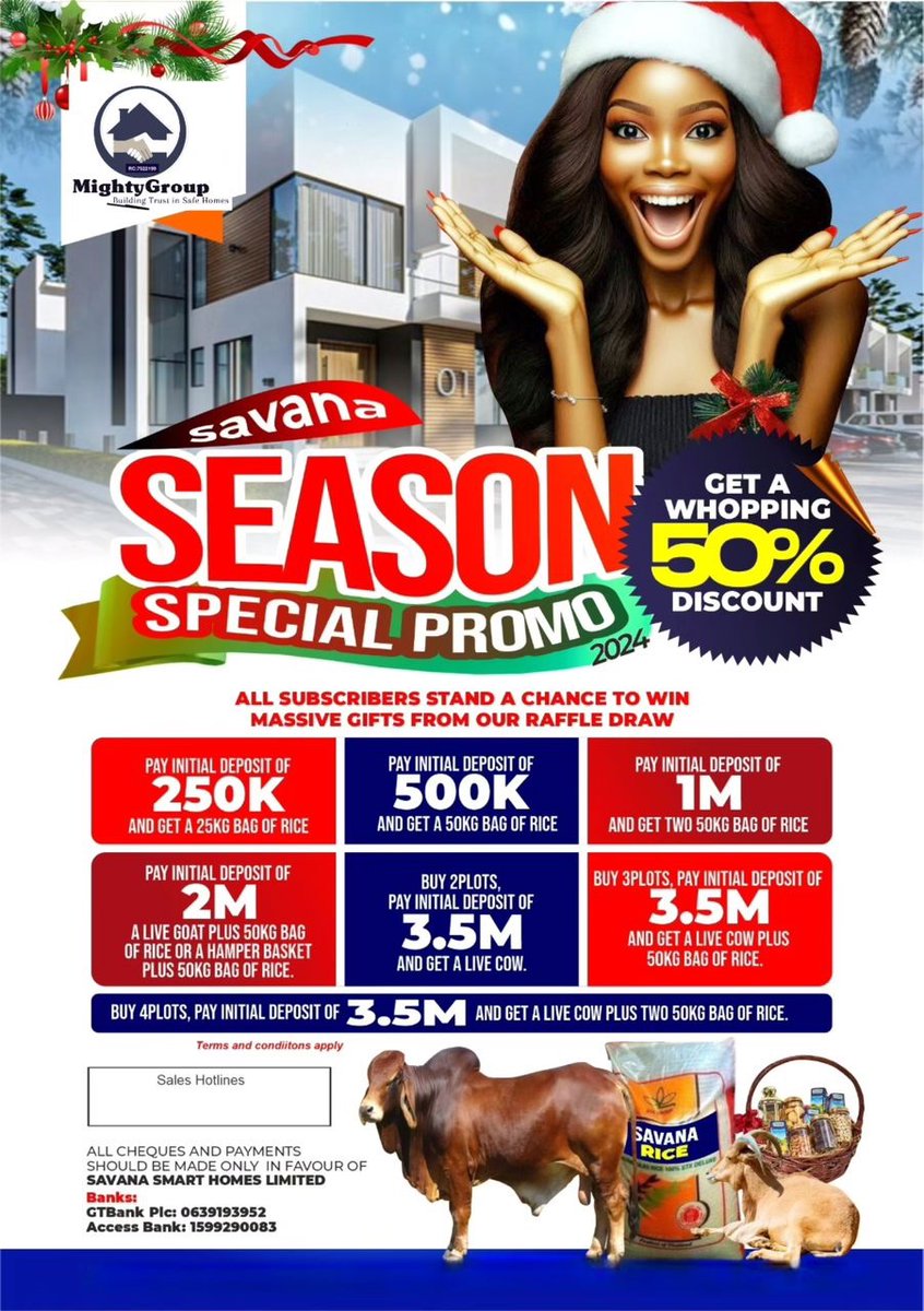 Mightysgroup's tweet photo. Own an estate land in Abuja this Christmas season and get a massive gift items and discount (08060546919 09113684765) 

Naira Marley Wikileaks Mohbad Yoruba Muslims Atiku Shameless Me Banks Waptrick Congratulations BK
 #EverybodyLovesJenifa https://t.co/yL9kspBg1O