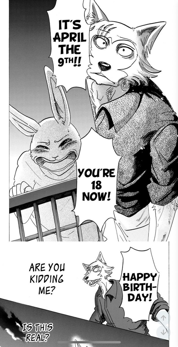 Manga Haru is…missing for a good long while, but when she comes back and sees what happens to Eado and Ako, she actually resolves to end her relationship with Legosi but ends up going to see him anyway rather helplessly 