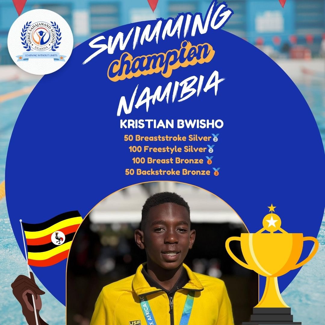 sssuganda's tweet photo. 🏊♂️👏 Congrats Kristian Bwisho! Proudly representing SSSU & Uganda at the Open Water Swimming & ZONE IV Champs in Namibia, bringing home 🥈&🥉! 🌍💪
#ProudMoment #SSSU #SwimmingChampion #Kampala #Uganda https://t.co/wGQwvfdgUG