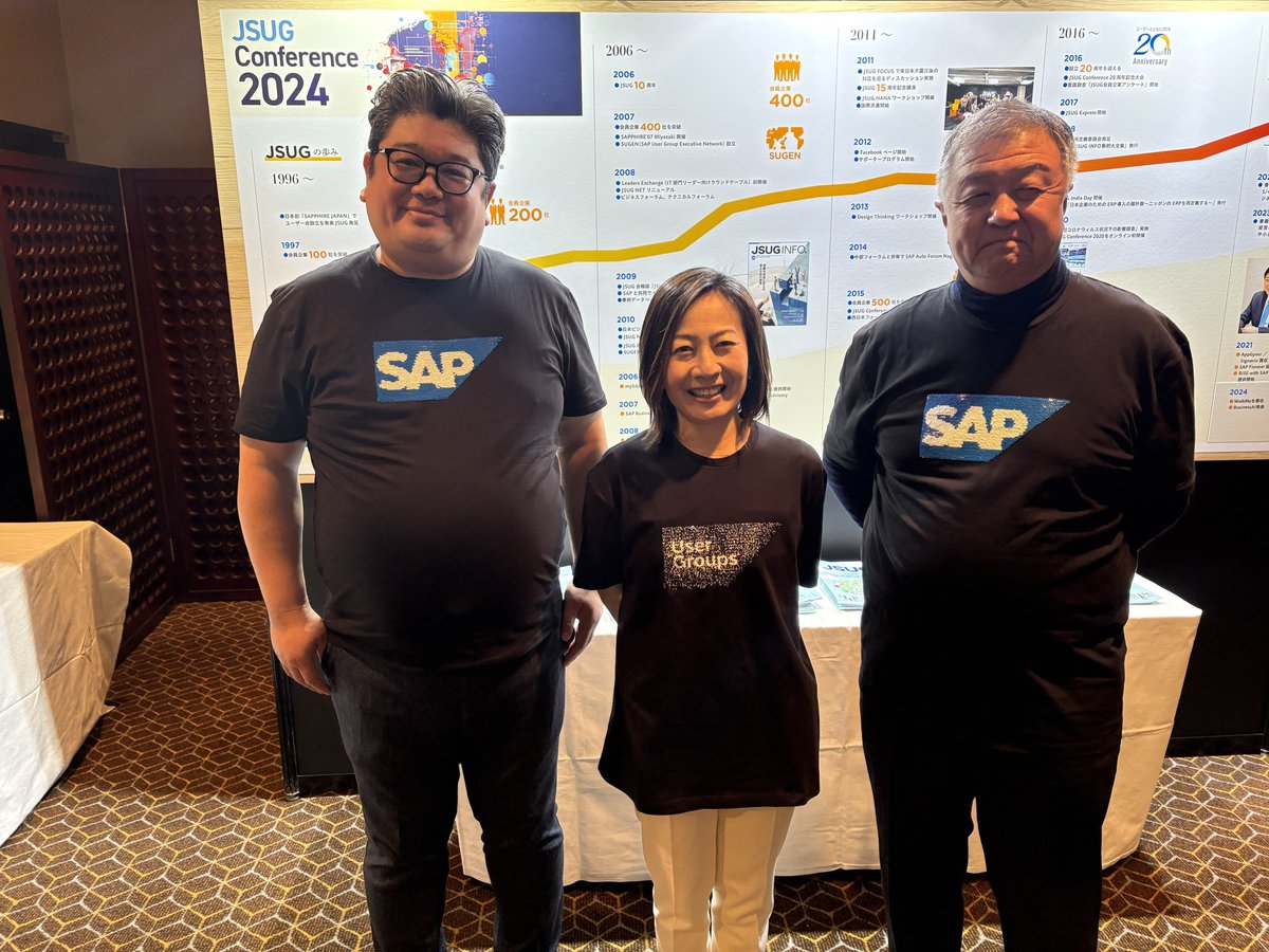 _yasminawad's tweet photo. 🥳#Congratulations to the Japanese @SAP User Group #JSUG for their remarkable success with this year's JSUG #annual #conference!🚀>1.700 participants used the opportunity to network, share best practices as well as discuss the latest innovations with SAP experts! #UserGroupsRock https://t.co/BXqQyeAHoo