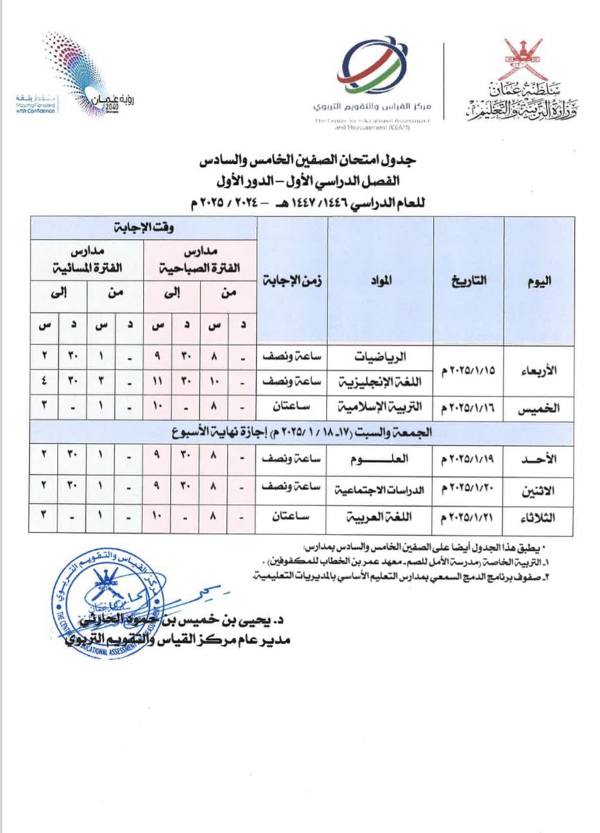 EduGovGDEE's tweet photo. جداول امتحانات الصفوف (٥- ١٠)
الفصل الدراسي الاول - الدور الاول
للعام الدراسي 2024-2025 https://t.co/Bf19KXUP63