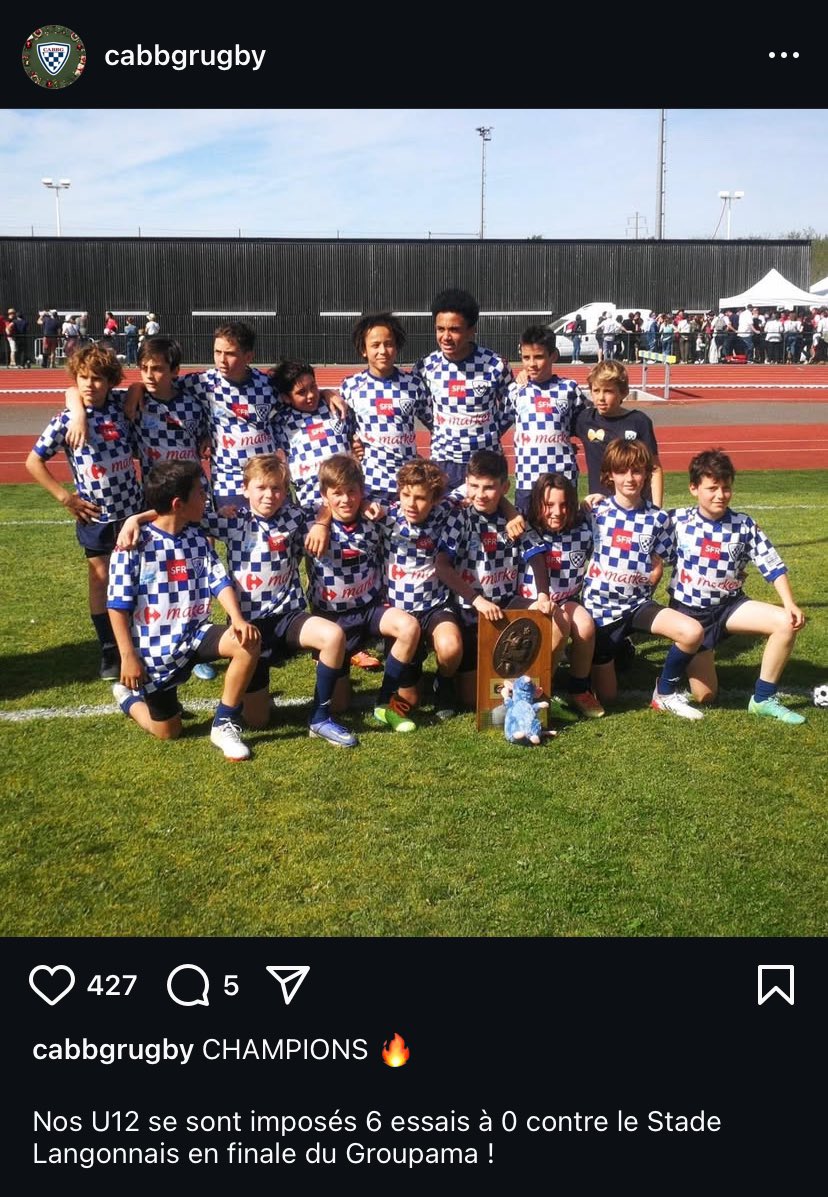 bernardjackman's tweet photo. A friend of mine is involved in a rugby club in Bordeaux who are hosting an U12s tournament in April 19th and are looking for international sides to come and play. DM me for details https://t.co/cMBbOEe7Ag