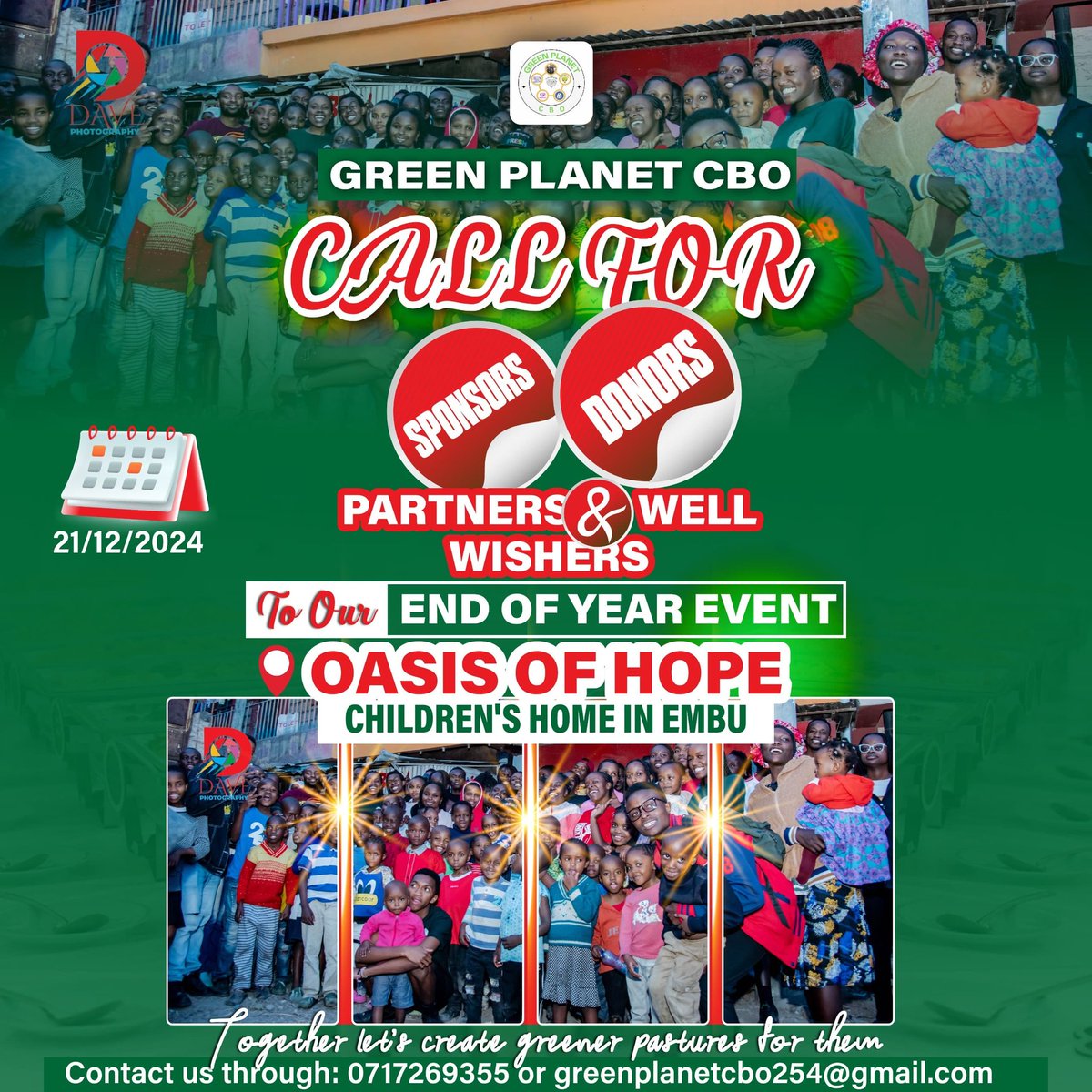 Greenplanet_cbo's tweet photo. 11 Days to go🔥🔥🔥🔥 Are you ready🔥🔥🔥 Be an ambassador of charity and together let's create greener pastures💚💚
#embu #charity #FestiveSeason https://t.co/SzyzjT222E