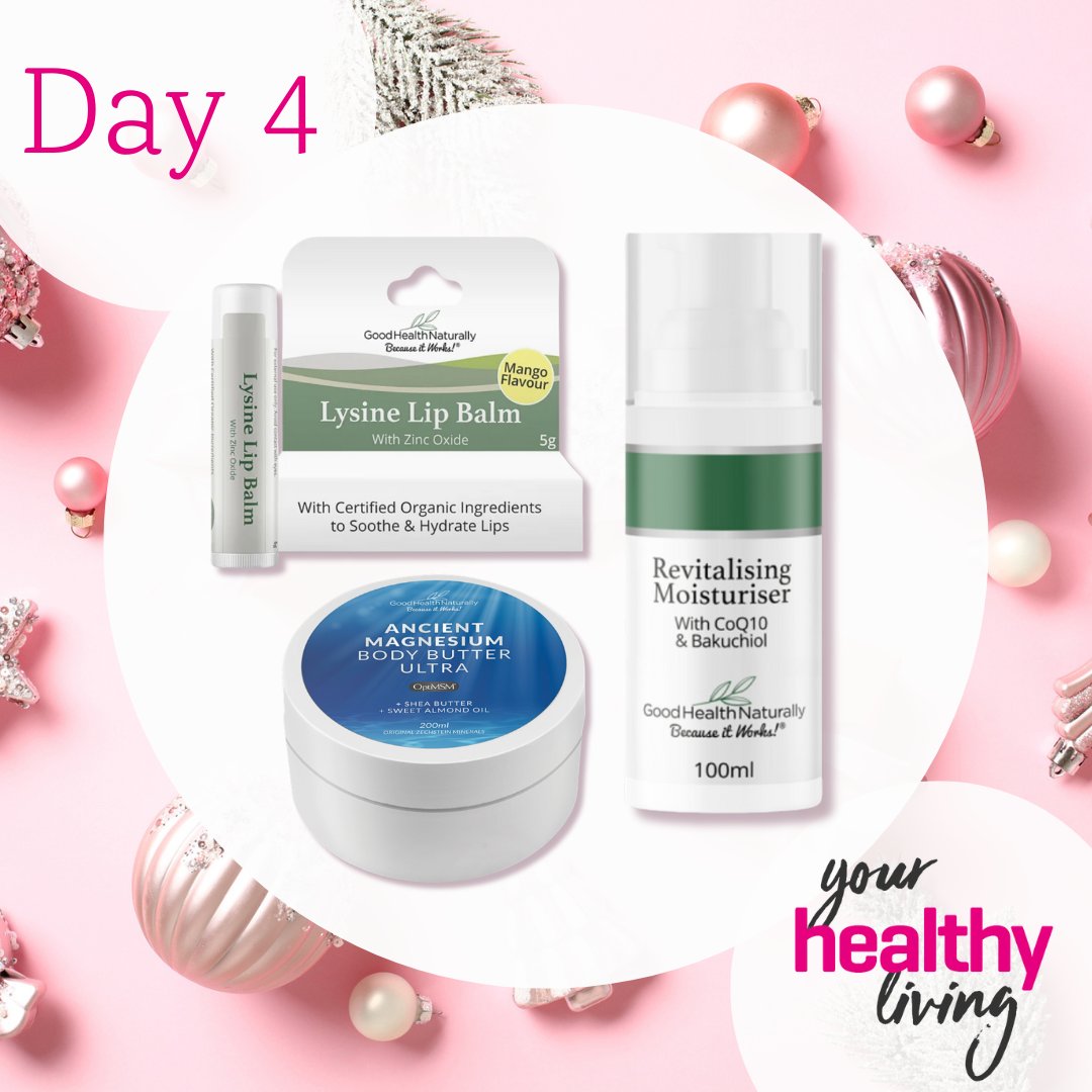 #YHLAdvent🎄#WIN a <a href="/ghnglobal/">Good Health Naturally</a> Skincare Gift Set - Ancient Magnesium® Body Butter, Revitalising Moisturiser with CoQ10 &amp; Bakuchiol &amp; nourishing Lysine Lip Balm❄️  
ENTER: Follow us both &amp; RT #Giveaway closes 11:59pm 09/12. UK only. Also open on FB &amp; IG. Full T&amp;C's online #Comp