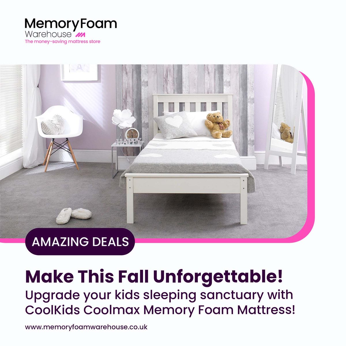 MemoryFoamWH's tweet photo. 🍂 Snuggle season is officially here! 🧡 Fall in love with comfort by upgrading your mattress at Memory Foam Warehouse. #SnuggleSeason #MemoryFoamWarehouse https://t.co/MhvJVPzBXR