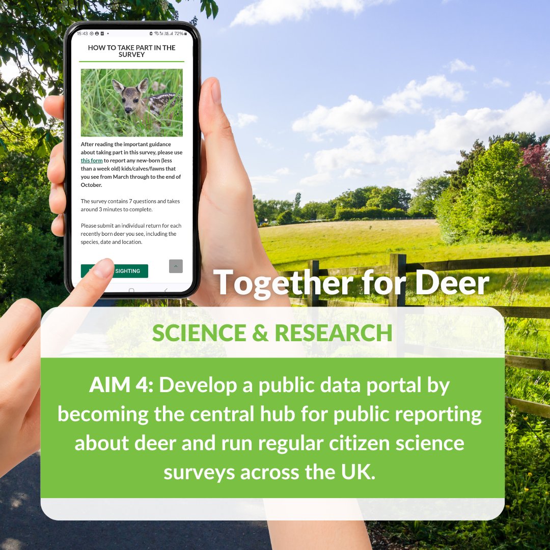 BritishDeerSoc's tweet photo. We're planning a central portal for public reporting on deer and conducting regular citizen science surveys across the UK. Your data matters! 

Explore our plans: https://t.co/lWoDriLPqE

#TogetherForDeer #DeerData #CitizenScience #WildlifeMonitoring #PublicEngagement https://t.co/k3xaCP9oZS