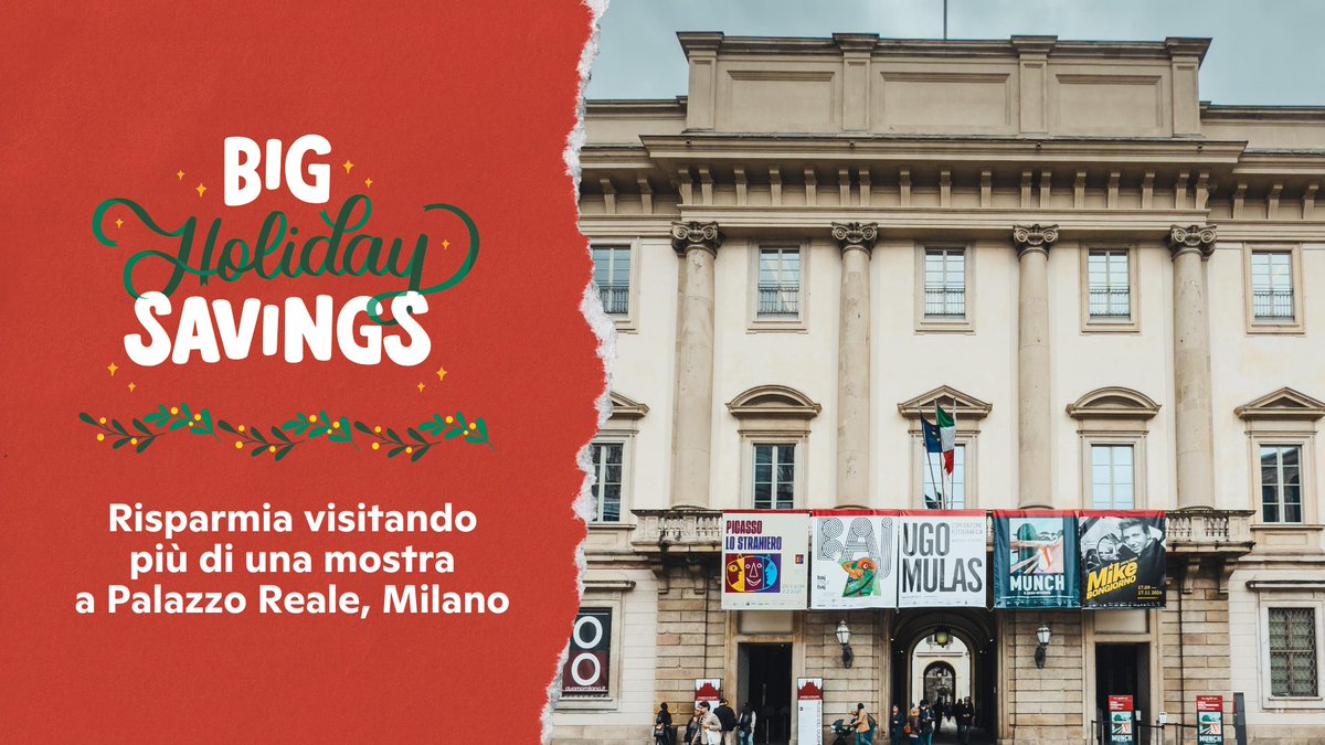 Scopri la promozione natalizia per le mostre a Palazzo Reale, Milano 🎄

Visita “Picasso lo straniero” e “Ugo Mulas. L'operazione fotografica” con il biglietto ridotto, scopri la promozione: palazzorealemilano.it/eventi/promozi…