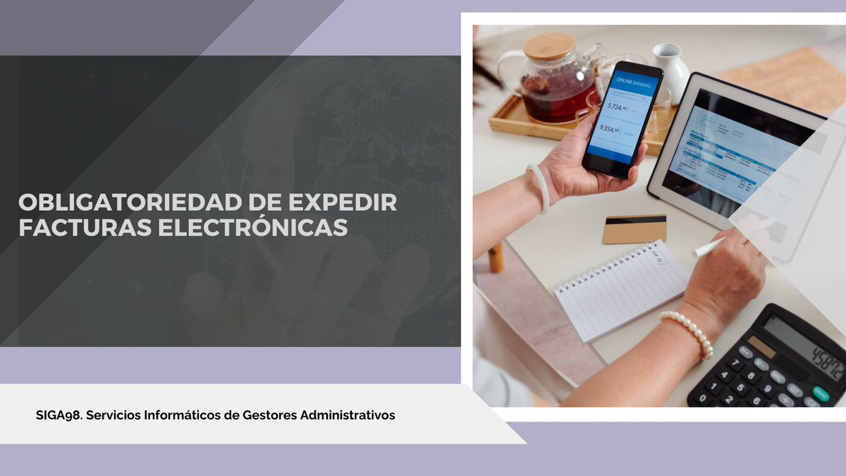 SIGA98's tweet photo. #BlogSIGA98
Entre las novedades de la Ley Crea y Crece 18/2022, de 28 de septiembre, está la obligación de los empresario a expedir facturas electrónicas. Te contamos el contenido de dicha obligación. https://t.co/zIEeF1orLq https://t.co/PLKZATyBji