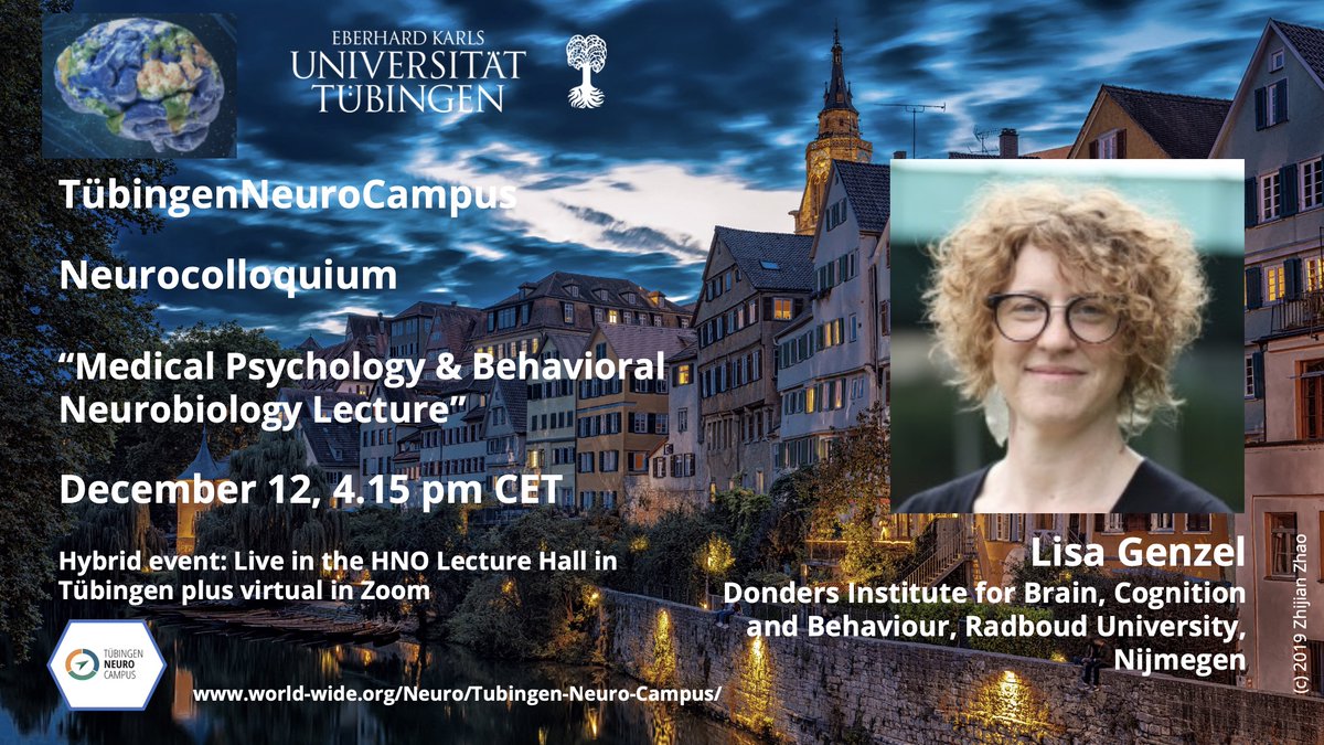 TübingenNeuroCampus (@tueneurocampus) on Twitter photo 📢 Great speaker in our Neurocolloquium on Dec 12, 4.15pm: Lisa Genzel <a href="/L_Genzel/">Lisa Genzel</a> from the <a href="/DondersInst/">Donders Institute</a> at <a href="/Radboud_Uni/">Radboud University</a> will talk about "Hippocampal Ripple Diversity and #Neural Plasticity: Insights into Semantic #Memory Formation"
👉Sign up: forms.gle/rZn8vxBSFPtRna… 📢 Great speaker in our Neurocolloquium on Dec 12, 4.15pm: Lisa Genzel <a href="/L_Genzel/">Lisa Genzel</a> from the <a href="/DondersInst/">Donders Institute</a> at <a href="/Radboud_Uni/">Radboud University</a> will talk about "Hippocampal Ripple Diversity and #Neural Plasticity: Insights into Semantic #Memory Formation"
👉Sign up: forms.gle/rZn8vxBSFPtRna…