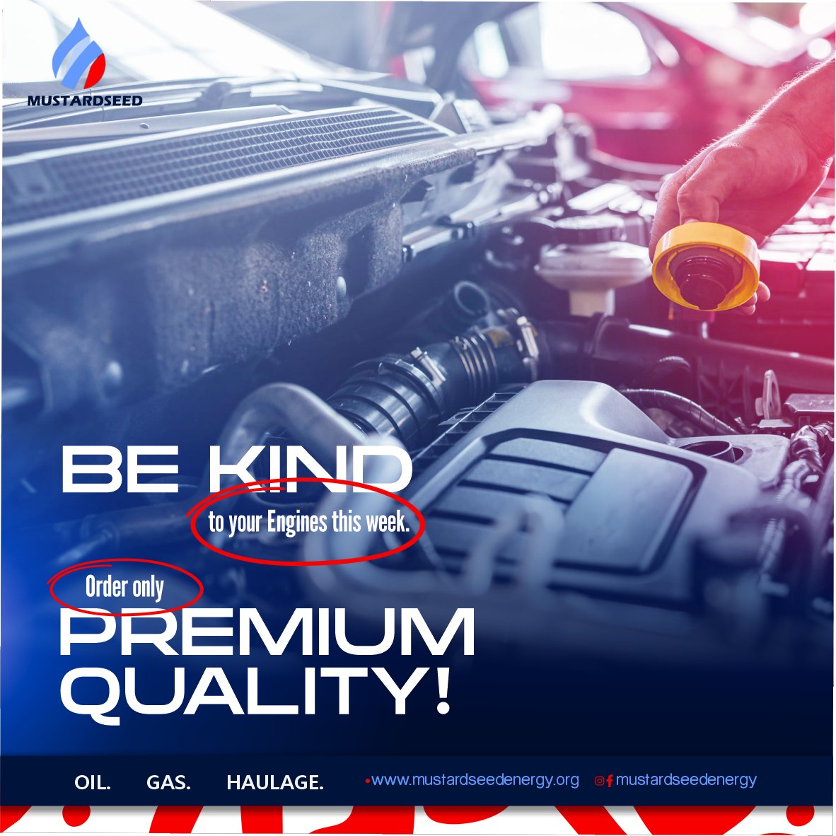 MustardseedEne's tweet photo. We deliver top-notch quality at Mustardseed Energy Dynamics! Keep your engine running efficiently and smoothly this week. 

Don't settle for less - order the best!

#enginecare #premiumfuel #mustardseedenergy https://t.co/vDxPJ31QEm
