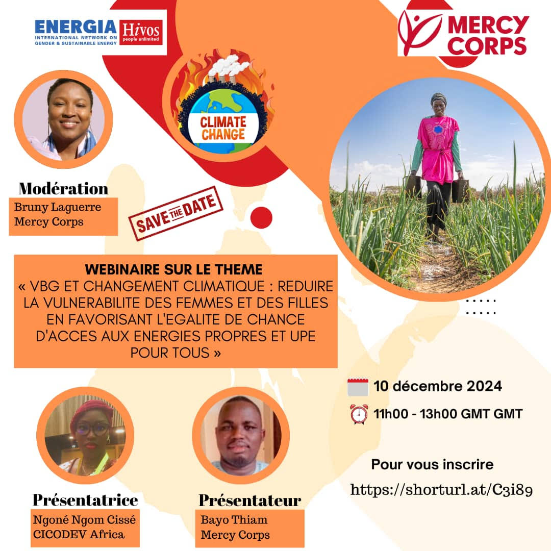 Suivez les échanges  sur "les conséquences liées aux risques et catastrophes liés au changement climatique sur les femmes, principalement la survenance de VBG" et proposer "des opportunités liées à l’accès aux énergies propres #EndGBV 

  🤏bit.ly/3ZanNks

#Stand4HerLand