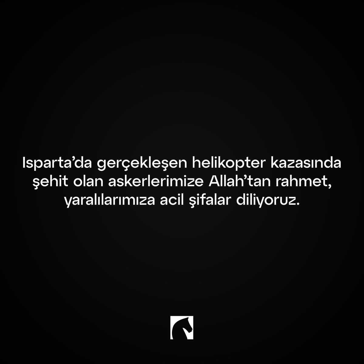 Isparta'da gerçekleşen helikopter kazasında şehit olan askerlerimize Allah'tan rahmet, yaralılarımıza acil şifalar dileriz.