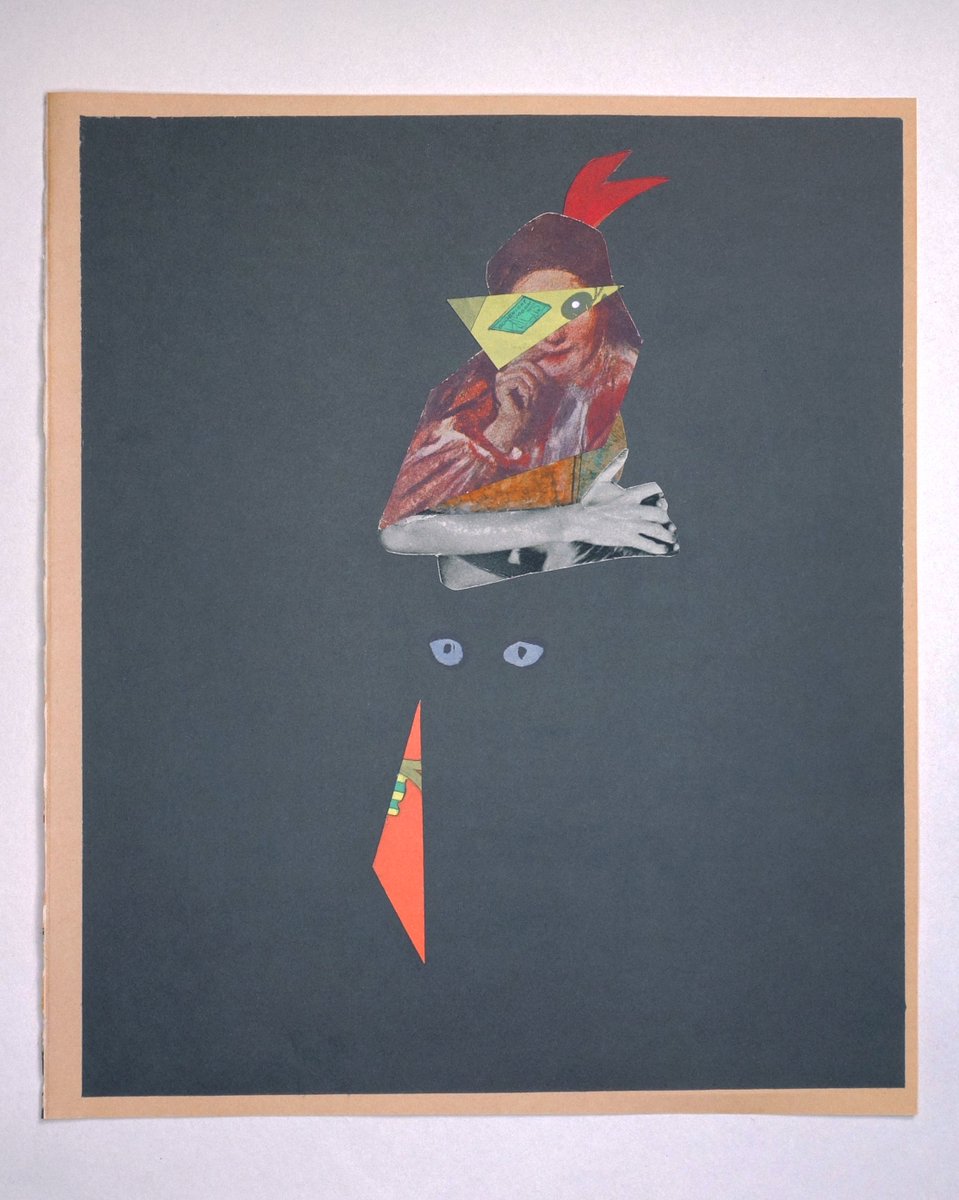 Collage, Paper on Paper: Portrait