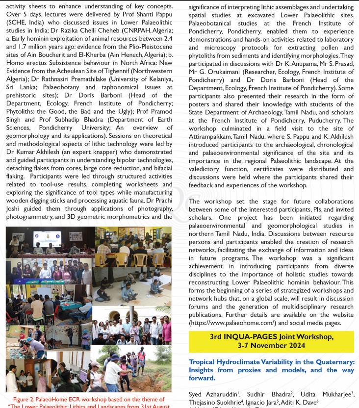 PalaeoHome's tweet photo. Happy to share a report of our recent Public Outreach Program carried out under the INQUA HABCOM project PalaeoHome! #QuaternaryChronicles @AOQRIndia @Habcom_Inqua @INQUA https://t.co/xb0UWMUdTb