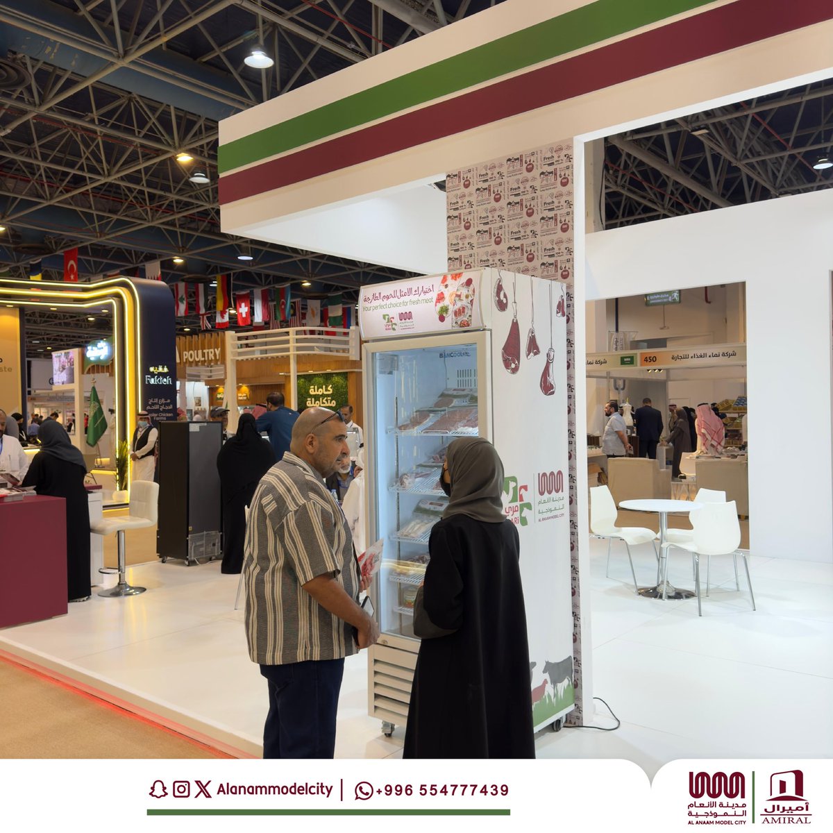 Alanammodelcity's tweet photo. مقتطفات من مشاركة#مدينة_الانعام_النموذجية في معرض#أجروفود _جدة والمقام في #جدة تشرفنا بإستقبال عملاء وزوار وشركاء نجاح نراكم في نسخ قادمة بإذن الله
#معرض_أجروفود_جدة | #ArgofoodJeddah |#معرض_جدة_الدولي_للزراعة_والمنتجات_الغذائية#لحوم_طازجة | #أغنام https://t.co/RgJOXhCCby