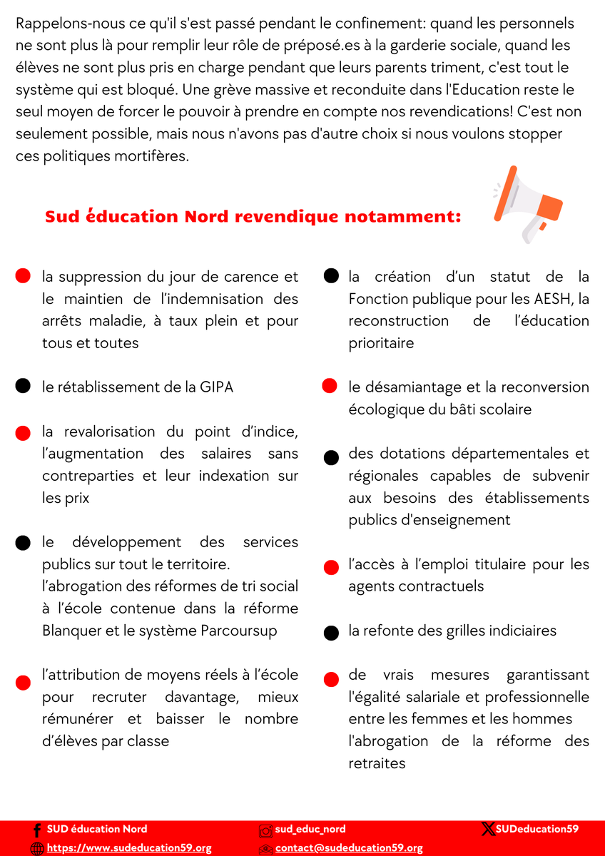 SUDeducation59's tweet photo. 📣 Communiqué : Après la mobilisation massive du 5 décembre dans l'Education continuons et amplifions la mobilisation en convergence avec les luttes des travailleur.euses du privé le 12 décembre à Porte de Paris à Lille. https://t.co/4WaMZ6uyhe