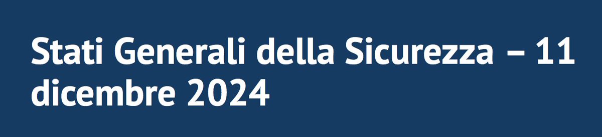 L'11 dicembre parteciperò all'evento organizzato da OSSIF "Stati Generali della Sicurezza" per parlare di #fattoreumano e soprattutto della necessità di rivedere gli approcci formativi in un contesto digitale (e non solo) in continua evoluzione ossif.it/stati-generali…