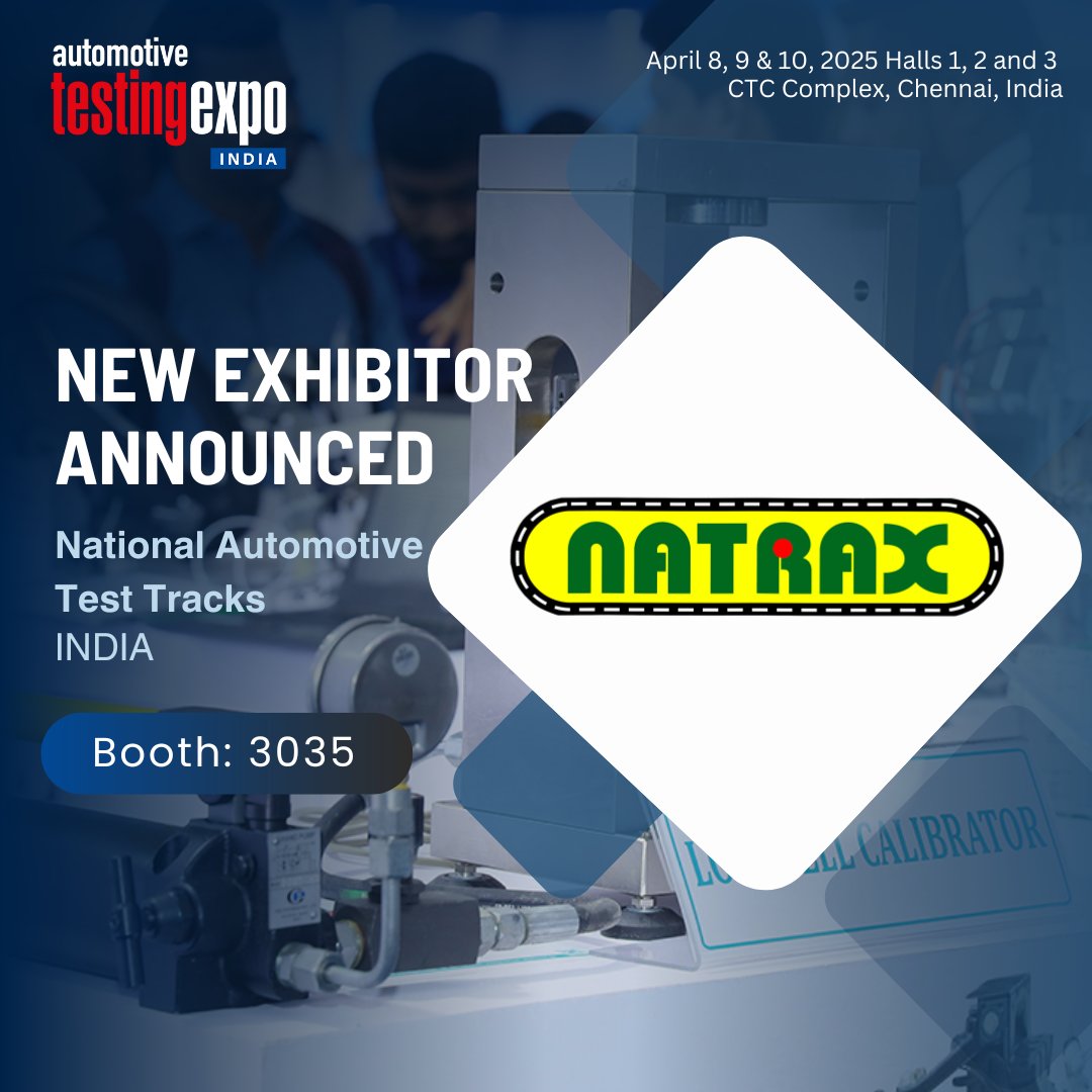 Automotive Testing Expo (@autotestexpo) on Twitter photo We are happy to welcome our new exhibitors at Automotive Testing Expo India! โ๏ธView the exhibitor list: bit.ly/3YNgaOD โ๏ธBook your booth: dominic.cundy@ukimediaevents.com bit.ly/3iMugRx We are happy to welcome our new exhibitors at Automotive Testing Expo India! โ๏ธView the exhibitor list: bit.ly/3YNgaOD โ๏ธBook your booth: dominic.cundy@ukimediaevents.com bit.ly/3iMugRx