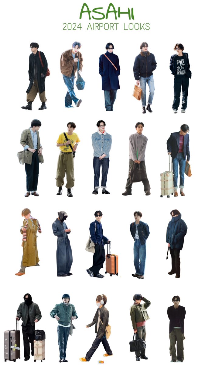 styleofasahi's tweet photo. asahi's airport looks in 2024 #아사히 https://t.co/GBybi6QuKD