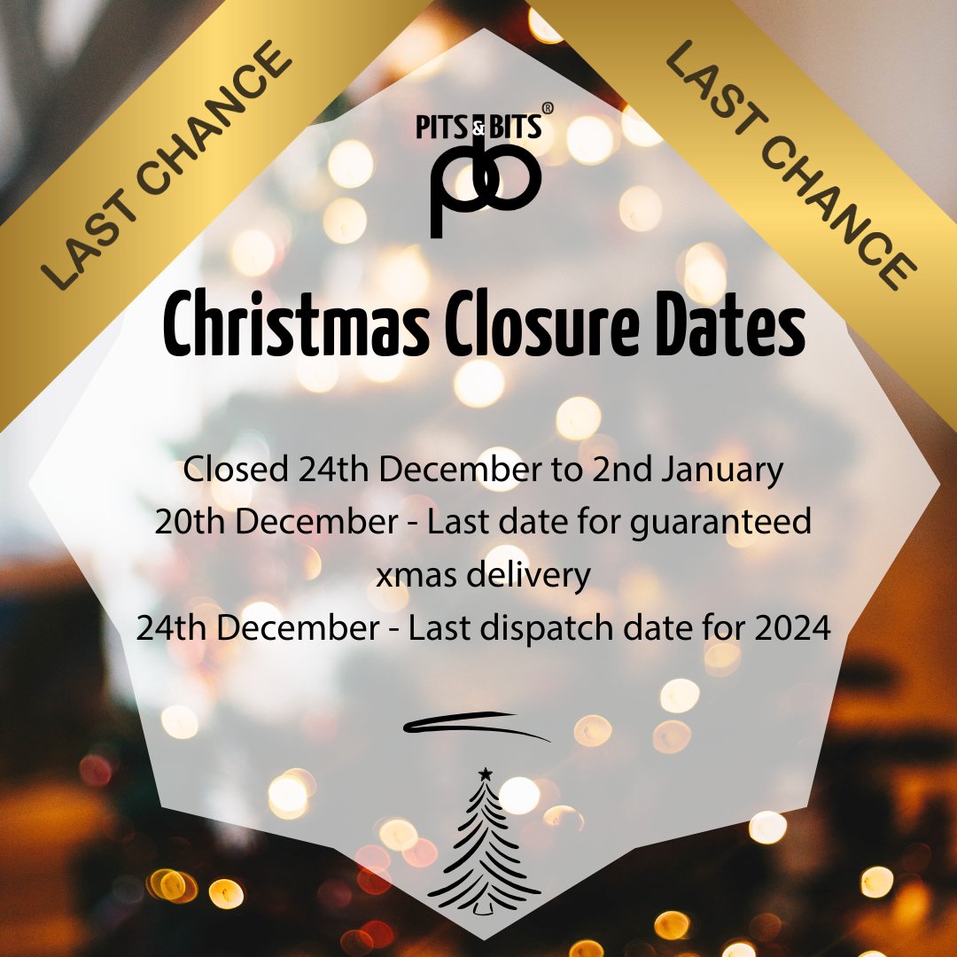 pitsandbits's tweet photo. Last chance to order for guaranteed Christmas delivery 🎅🎄

Plus everything else you’d need such as closing times.

#christmas #lastorders #officeclosing #merrychristmas #happynewyear https://t.co/LV0vbeCrfx