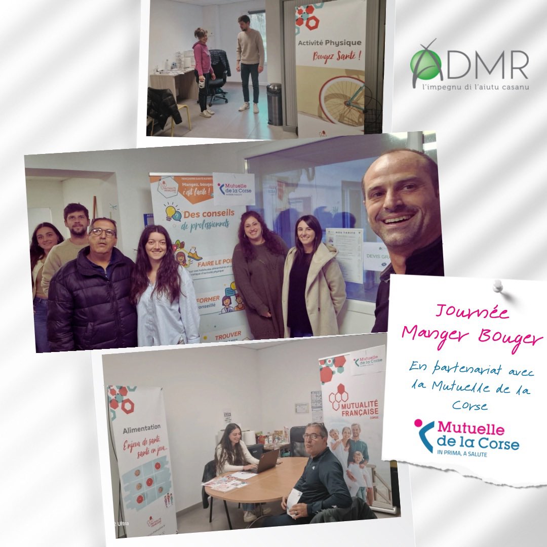 Retour sur la rencontre Santé Nutrition en partenariat avec la <a href="/MutuelleCorse/">Mutuelle de la Corse</a> avec les associations ADMR du Centre Corse. 

Une journée de rencontres avec des professionnels, des conseils, des infos…

#Admr2b #rdvnutrition #mutuelledelacorse #mangezbougez