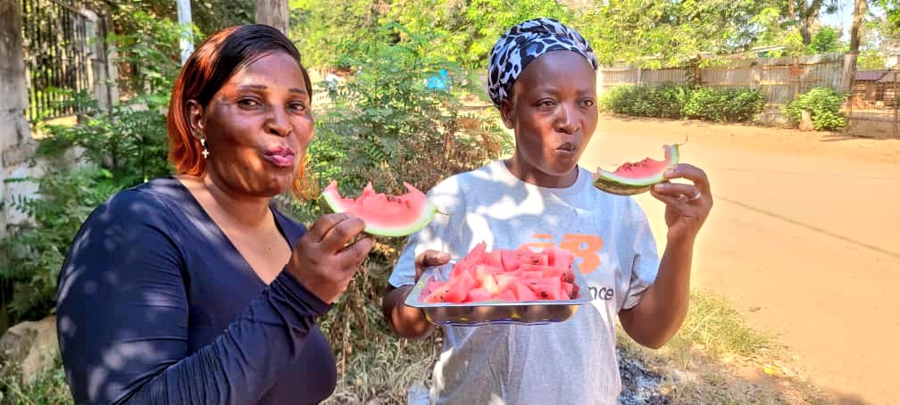 FAOCameroun's tweet photo. Débutons la semaine par cette récolte de pastèques 🍉 dans le cadre du #PULCCA
🌾💪 Fiers de soutenir les agriculteurs de #Dimako dans la lutte contre l'insécurité alimentaire.
Ces fruits génèrent des revenus aux bénéficiaires et contribuent à améliorer la nutrition des familles. https://t.co/Du1mPJbsZo