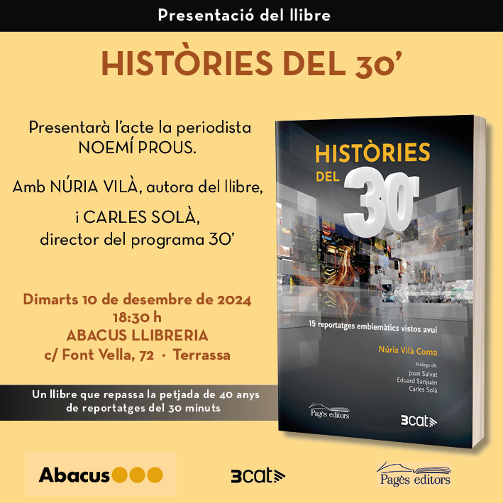 nurivilcom's tweet photo. Bon dia! Aquesta setmana farem les últimes presentacions de l'any d'"Històries del 30'"! A Terrassa, a Tortosa... I també a Banyoles, on jugo a casa! #40anys30minuts @30minuts https://t.co/pBCSqfvvtb