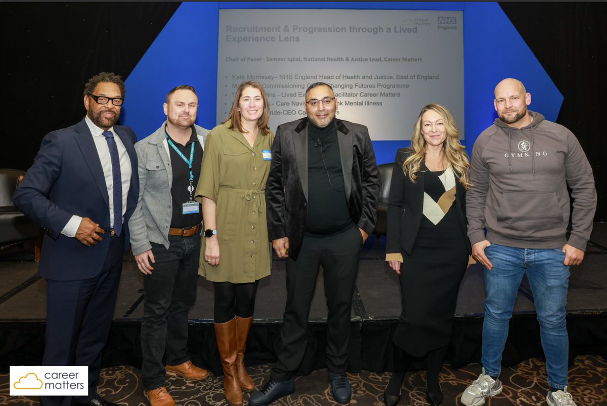 Career Matters (@careermattersuk) on Twitter photo Employment & #livedexperience perspectives
Chair <a href="/SameerI91872004/">Sameer Iqbal</a>
Panel <a href="/KateMorrissey5/">🌟💙 Kate Morrissey (Rainsford)</a> <a href="/NHSEngland/">NHS England</a> Matt John <a href="/SheffCouncil/">Sheffield City Council</a> Kevin Francis <a href="/Rethink_/">Rethink Mental Illness</a> Trevorr Rawlins <a href="/KirkbrideHannah/">Hannah Kirkbride</a>
Topic: The challenges facing entry into & progression through employment. Employment & #livedexperience perspectives
Chair <a href="/SameerI91872004/">Sameer Iqbal</a>
Panel <a href="/KateMorrissey5/">🌟💙 Kate Morrissey (Rainsford)</a> <a href="/NHSEngland/">NHS England</a> Matt John <a href="/SheffCouncil/">Sheffield City Council</a> Kevin Francis <a href="/Rethink_/">Rethink Mental Illness</a> Trevorr Rawlins <a href="/KirkbrideHannah/">Hannah Kirkbride</a>
Topic: The challenges facing entry into & progression through employment.