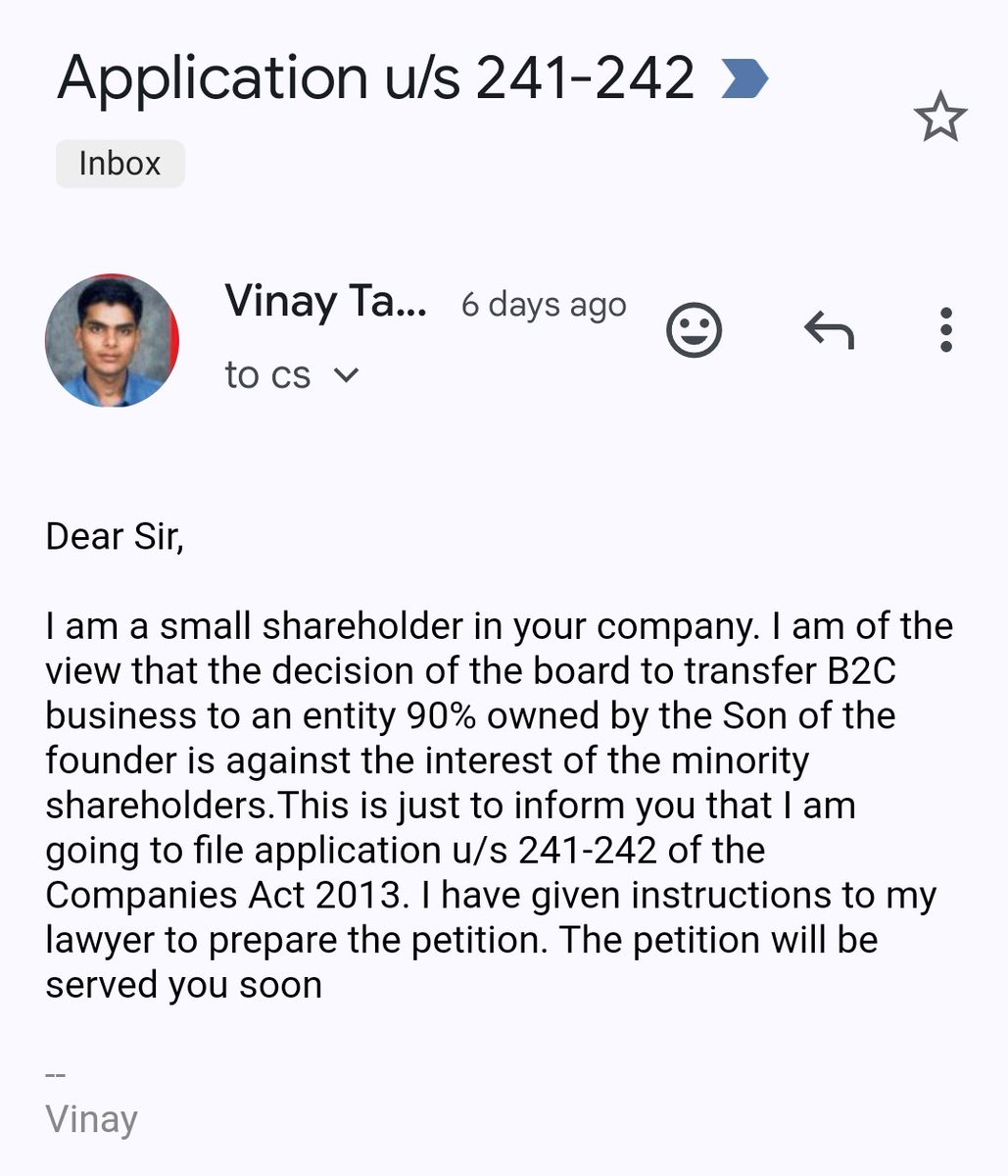 vinaytaparia's tweet photo. Finally MapmyIndia has reversed the decision.
I think I have 1% contribution in this. I wrote to the company, directors, Auditor and investors like phonepe, tata mutual fund ,Zenrin etc.
#Mapmyindia #Ceinfo https://t.co/zYQyN2p9n8