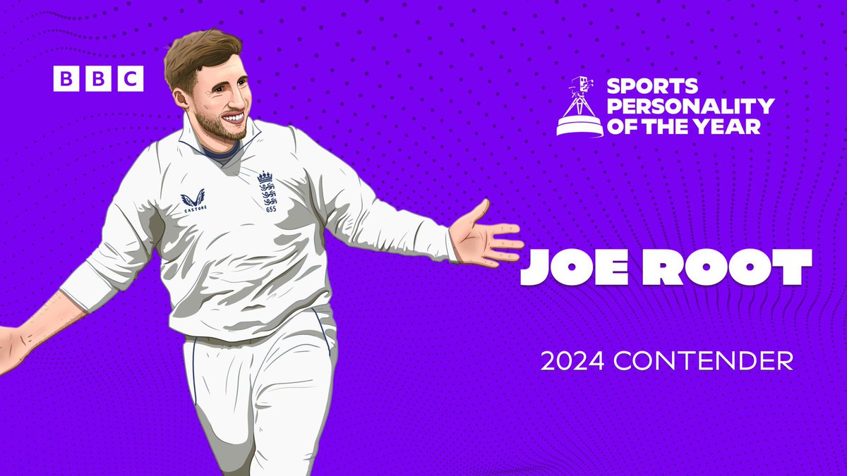 Joe Root has been nominated for the 2024 BBC Sports Personality of the Year award 🏆

🚨 Voting will take place during the show on BBC One and the BBC iPlayer on Tuesday, 17 December!

This is a Barmy Army call to vote for <a href="/root66/">Joe Root</a>. Let’s get behind him! 👑

#SPOTY
