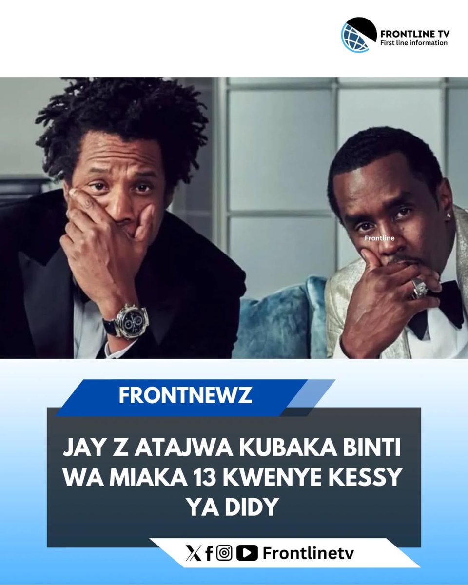 frontline_tv's tweet photo. Baada ya Rapa #JayZ kutajwa kushirikiana na #Diddy Kumbaka Binti wa Miaka 13 Mwaka 2000, #JayZ amejitokeza na kukanusha madai hayo na kumkosoa Wakili #TonyBuzzbee ambae anasimamia kesi hiyo.
.
Mshtaki anayejulikana kama "Jane Doe," anadai kisa hicho kilitokea baada ya kupelekwa https://t.co/5duWw5lvio