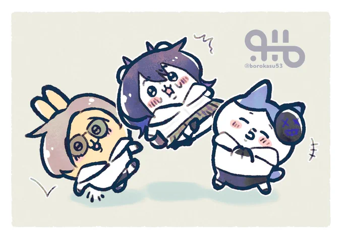 ちいこくてかわいいかも知れない3人 #一ノ瀬の絵 #い・らくすと #もんどあーと