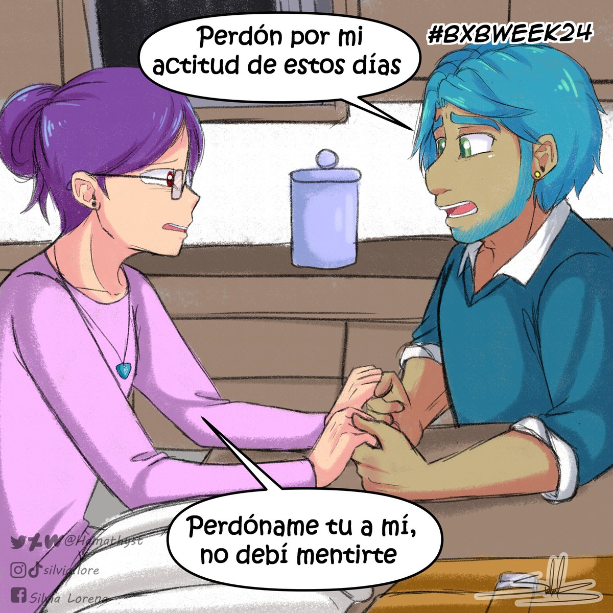 Hamathyst's tweet photo. 6. Sueños | Disculpas

#BXBWEEK24 #bxb #FNAFHS https://t.co/NQLHUY3ont