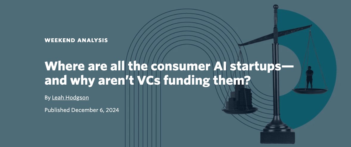 Tobias Bengtsdahl laid out the untapped opportunities in consumer-facing AI tech for startup founders and VCs on @pitchbook - to.antler.co/3ZGZbRR