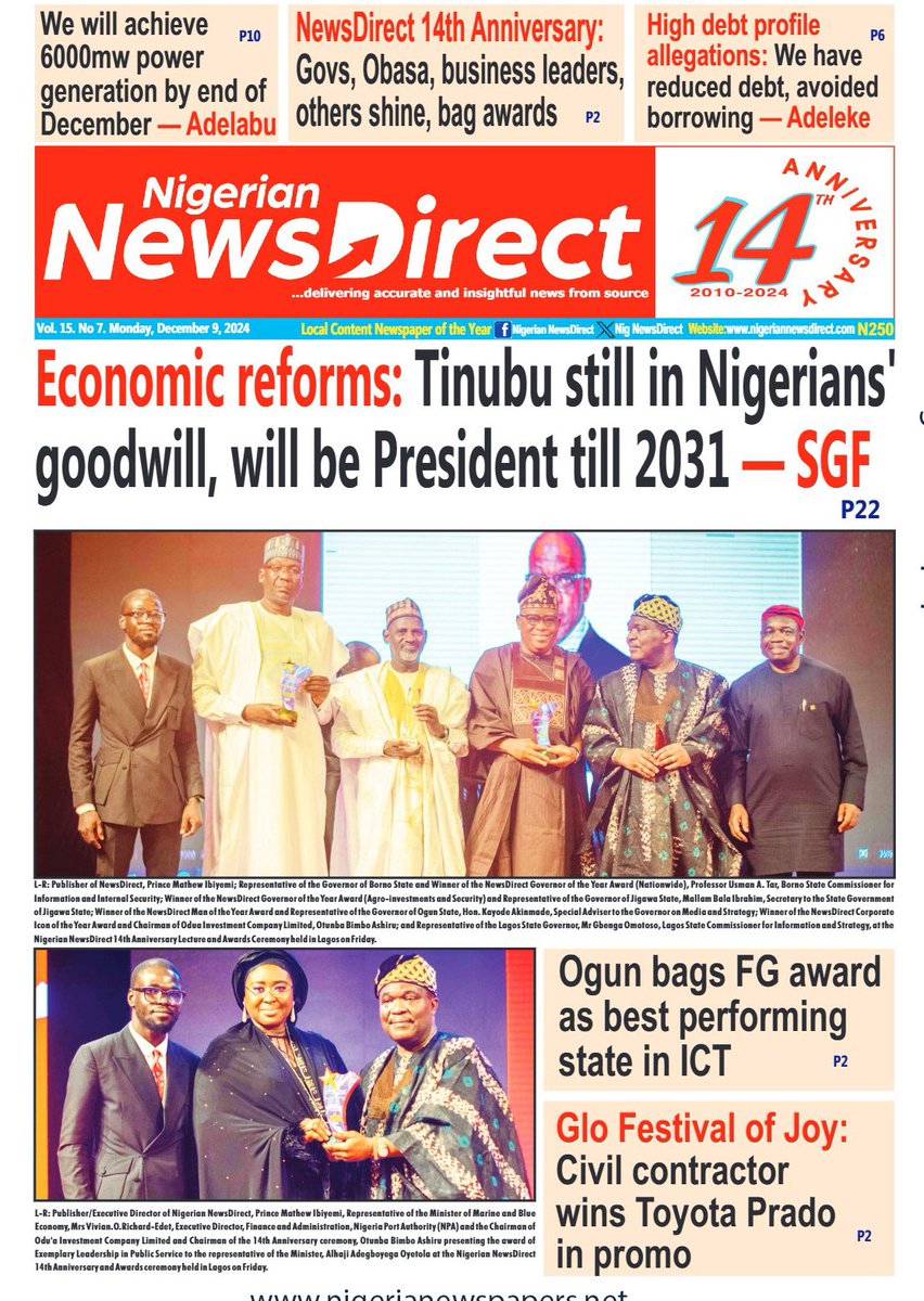 standard_ngr's tweet photo. 18. @NigNewsDirect
- Economic Reforms: Tinubu still in Nigerians goodwill - SGF
19. The Inquirer
- Abuja community raises security concern over 1-year blackout
Tags: ICT Nationwide #Assad #SyrianRebels #AssadOut #pantenealtinkelebek #Syria #SyrianCivilWar https://t.co/mBhwFF3sCf